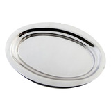 Bandeja Fuente Ovalada De Acero Inoxidable Oval Plana 29 Cm