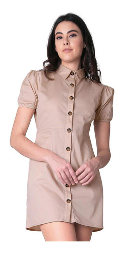 Vestido Casual Mujer Beige Stfashion 60404624