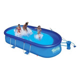 Pileta Inflable Ovalada Sol De Verano Max 45 5500l Celeste