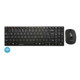 Kit Teclado E Mouse Sem Fio 2.4 Ghz Multimidia  Slim Tc202 