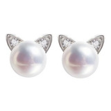 Aretes De Gato Aretes De Diamantes Para Mujer Aretes De Cz