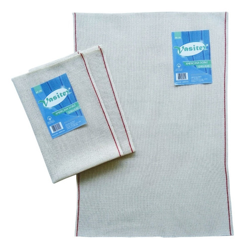 Trapo Rejilla Americana Doble X12 Unidades Vasitex 40x45 Color Natural