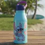 Stor Flexi Handle Botella De Aluminio 760 Ml Stitch Palmas Celeste