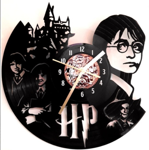 Reloj De Pared Harry Potter De Madera Griffyndor Hogwarts