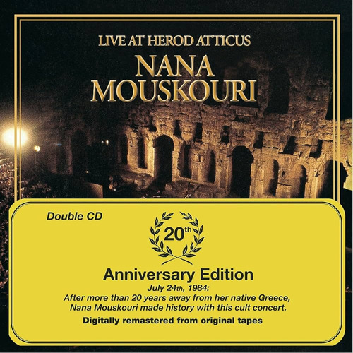 Nana Mouskouri  Live At Herod Atticus 2 Cds Nuevo Sellado