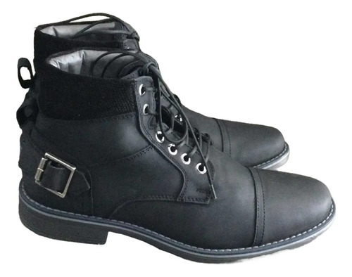 Botín Casual Urbano De Piel Para Caballero 3611 Negro