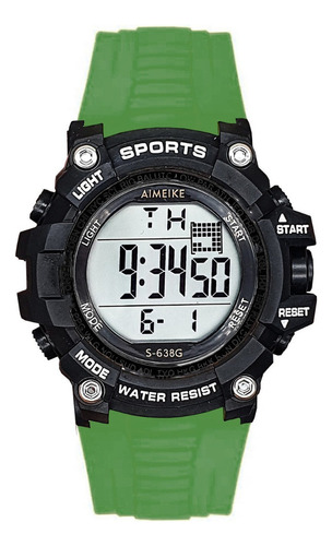 Reloj Digital Resistente Al Agua 30 M  Sports Luces+ Estuche