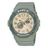 Reloj Mujer Casio Baby-g Bga-275m-3a Joyeria Esponda Color De La Malla Verde Color Del Bisel Marrón