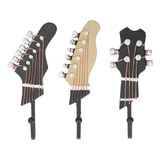 Ganchos Con Forma De Guitarra, 3 Piezas, Decorativos De Pare