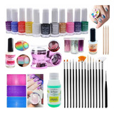 Kit De Stamping Sello Silicona Placa Esmaltes Nail Deco Uñas