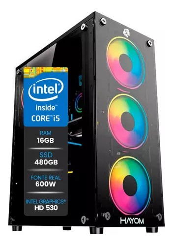 Cpu Pc Completo Gamer I5 6500 16gb Ssd 480 Fonte 600w Rgb