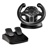 Jogo Vibration Racing Steering Wheel Pedal Set Para