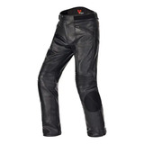 Pantalón Moto Reforzado Con Protecciones Piel Sintética