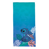 Toalla Baño Infantil Suavitec Stitch Aloha Concord Color Azul