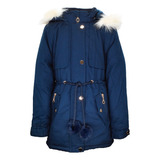 Campera Parka Nena Invierno Piel Abrigada Capucha 2604