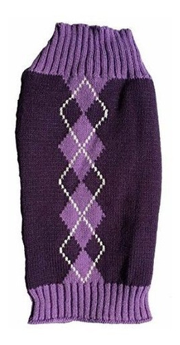 Argyle Knit Suéteres Mascotas Ropa Para Perros Pequeños, Púr