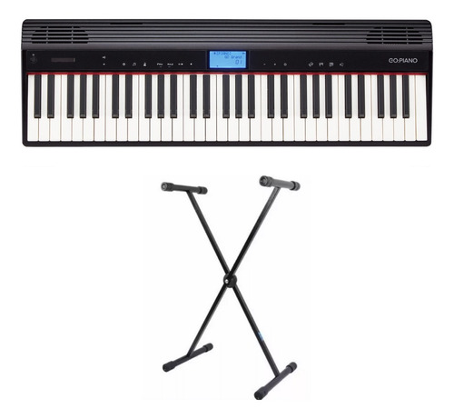 Piano Digital Roland Go Piano Go61p Com Bluetooth + Estante