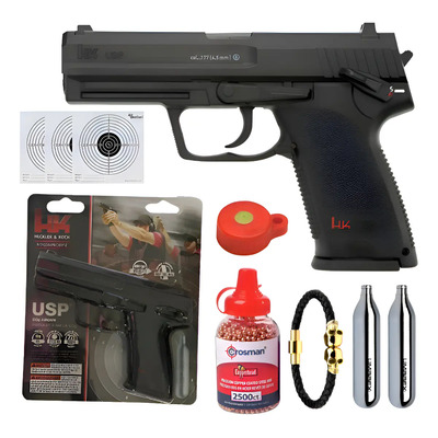 Pistola Hk Usp Co2 Tipo Glock .177 Bbs 2500 Xtr C Negro 114.3 Mm | Meses sin interés