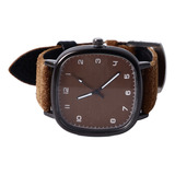 Reloj Retro De Cuarzo Para Hombre Con Forma Cuadrada, Hora P