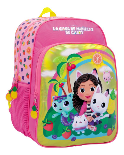 Gabby's Dollhouse Mochila Rainbow Espalda 16 PuLG 35206 Ed Color Rosa 35206 Diseño De La Tela Estampada