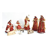 Pesebre Navidad Artesanal Familia 9 Pcs - Cod 31150