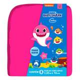 Toalha Infantil Banho Com Capuz Baby Shark Cremer Rosa