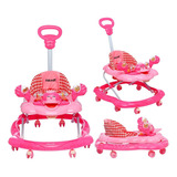 Andador Para Bebe Sonidos Tablero Didáctico Y Juguetes Color Rosa