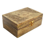 Homebia Designs Caja De Joyería De Madera Artesanal India, O