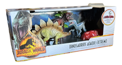 Set 3 Mini Dinosaurios 6cm Artic Jurassic World Ataque Extre