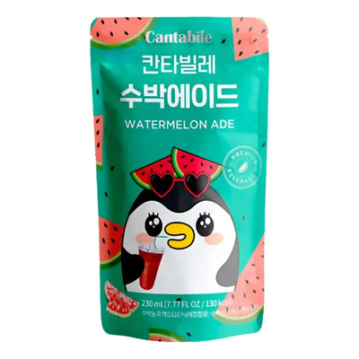 Bebida Coreana Sabor Sandía, Cantabile, 230 Ml