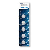 05 Pilhas Philips Cr2032 3v Bateria Original - 01 Cartela