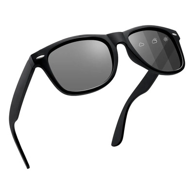 Lentes De Sol Fotocromáticos Hombre Mujer Polarizados Uv400 Color Negro Mate\u002Fgris | Meses sin interés