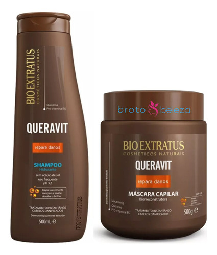 Kit Queravit Bioextratus Shampoo/mascara Repara Danos 500mLG