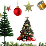 Árvore 90cm Natal Decorada Completa Enfeites+ 10mt Pisca Led