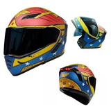 Casco Kov Edicion Mujer Maravilla Abatible Led