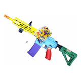 Pistola Automática De Hidrogel M416 Tipo Lego 72cm De Largo