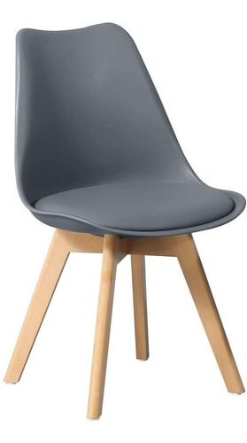 Set * 4 Silla Tulip Escandinava Eames Base Madera - Alto Impacto