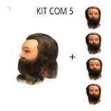 Kit 5 Cabeça De Manequim Masculina C/barba S/suporte