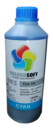 1 Litro De Tinta Premium Universal Tipo Dye Compatible Azul