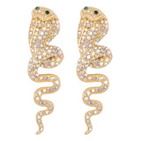 Conjunto De Brincos Cool Rhinestone Snake Stud