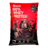 Whey Growth 80% Proteína Concentrada 1 Kg Sabor Chocolate