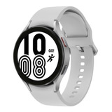 Samsung Galaxy Watch4 (bluetooth) 1.4  Caja 44mm De  Aluminio  Silver, Malla  Silver De  Fluoroelastómero Sm-r870