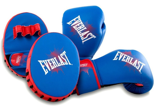 Kit Boxeo Infantil Juvenil Everlast Guantes 8 Oz + Focos Chicos