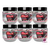 Kit 6 Gel Cola Cabelo Black Fix 250gr Tampa Rosca