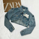 Chamarra Denim Croptop Zara