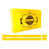 Jabón Artesanal De Manzanilla Con Avena 6 Pz De 100 G C/u