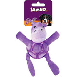 Brinquedo De Cachorro Pelúcia Net Ball Hippo Jambo Pet Cor Roxo
