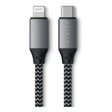 Satechi St-tcl10m Cabo Usb-c Lightning 25cm Macbook iPhone Cor Cinza-escuro