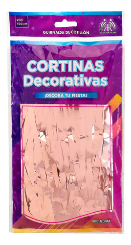 Cortina Metalizada Decoración Fiesta 1 X 2 Metros Cotillon