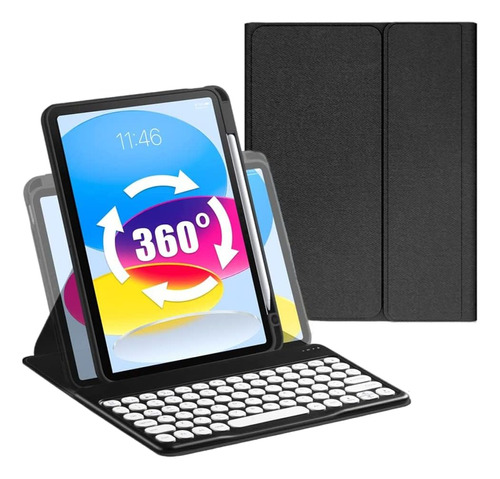 Anmengxinling Funda Con Teclado Para iPad De 10.ª Generación